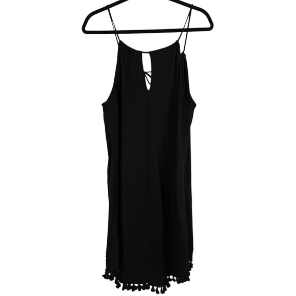 Antherpologie Michael Stars Black Tasseled Beach Cover Up Dress - Small - Picture 4 of 5
